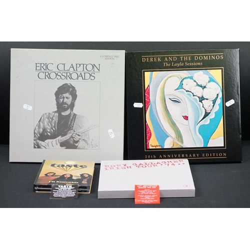 689 - DVD/CD box sets - Taste I'll Remember, Rory Gallagher Irish Tour '74, Derek & The Dominos The Layla ... 