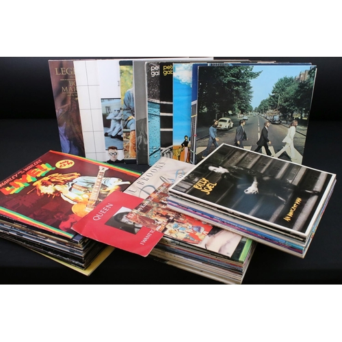 736 - Vinyl - Approx 60 mainly Rock & Pop LP's to include The Beatles, The Rolling Stones, The Who, Thin L... 