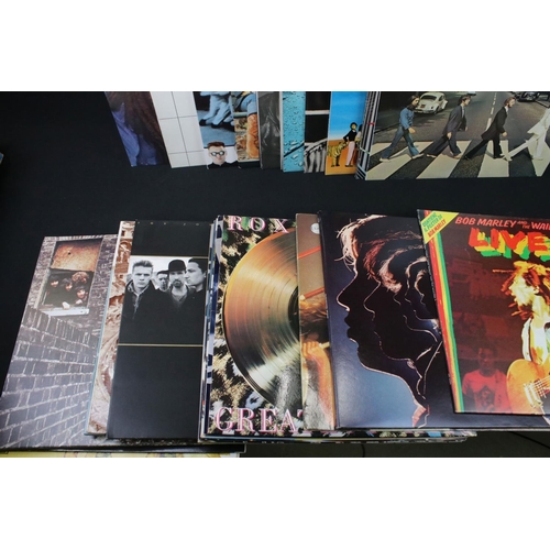 736 - Vinyl - Approx 60 mainly Rock & Pop LP's to include The Beatles, The Rolling Stones, The Who, Thin L... 