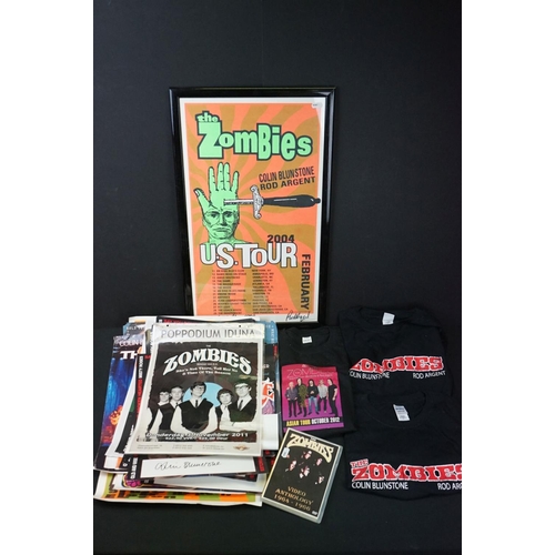 773 - Memorabilia & Autographs - Collection of Zombies items including rare framed and glazed 2004 US tour... 