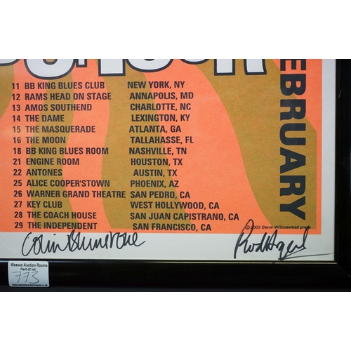 773 - Memorabilia & Autographs - Collection of Zombies items including rare framed and glazed 2004 US tour... 