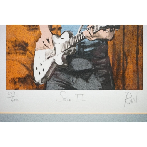 769 - Memorabilia - Ronnie Wood Solo 2 limited edition print 487/600 24 x 18cm signed in pencil R.W lower ... 