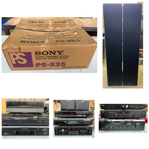 752 - Music Equipment - Audio & visual items to include Sony PSX-35 stereo turntable with original box (ta... 