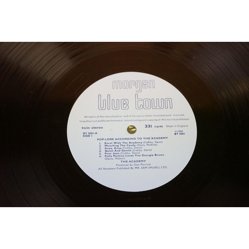 98 - Vinyl - The Academy – Pop-Lore According To The Academy on Morgan Blue Town BT 5001.  Sleeve has dam... 