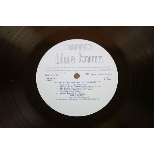 98 - Vinyl - The Academy – Pop-Lore According To The Academy on Morgan Blue Town BT 5001.  Sleeve has dam... 