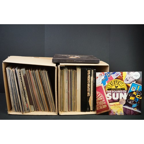 726 - Vinyl - Over 100 Rock N Roll LP's and some box sets featuring Elvis Presley, Eddie Cochran, Johnnie ... 