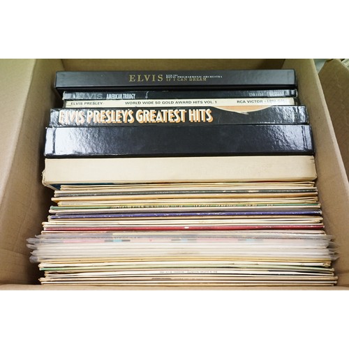 726 - Vinyl - Over 100 Rock N Roll LP's and some box sets featuring Elvis Presley, Eddie Cochran, Johnnie ... 