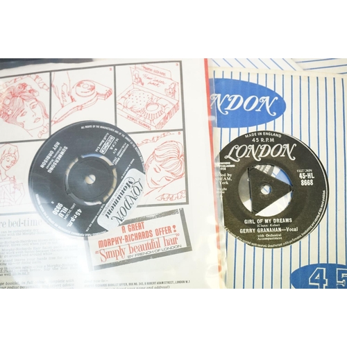 224 - Vinyl -  60 original UK Rock ’N’ Roll / Rockabilly / Doo Wop singles on London Records, to include m... 