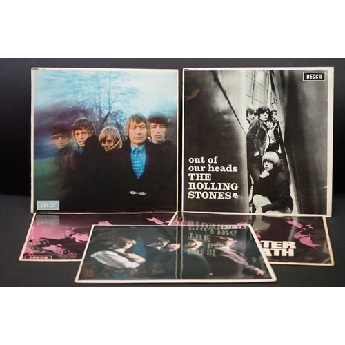 598 - Vinyl - 5 Rolling Stones LPs to include Out Of Our Heads (SKL 4733) Stereo boxed blue Decca label, A... 