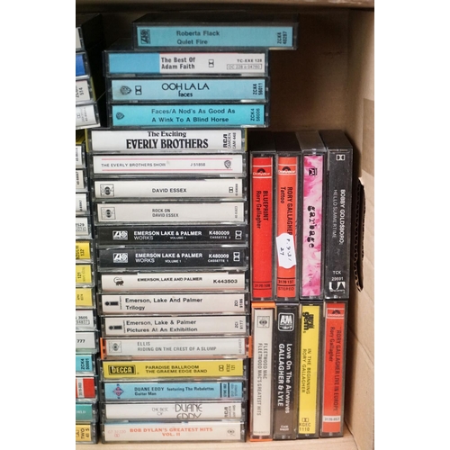 693 - Cassettes - Over 30 cassettes and two box sets including The Beatles, ELP, Deep Purple, Eric Clapton... 