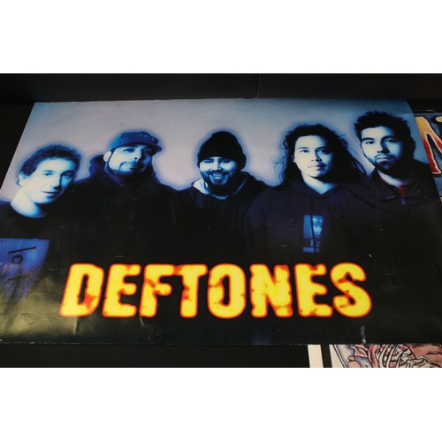 764 - Memorabilia - 3 music posters to include Deftones, NOFX, plus a Faster Pussycat Kill Kill poster.