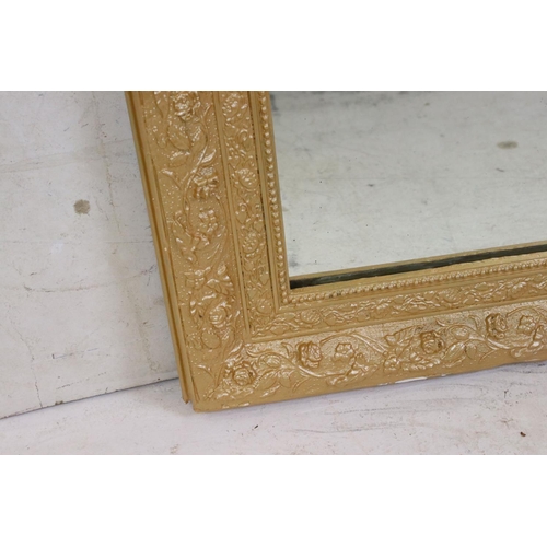 570 - 19th century Dome Top Overmantle Mirror, 75cm x 103cm