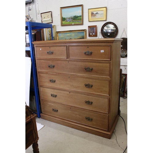 583 - Large Victorian Mahogany Chest of Two Short over Four Long Drawers, raised on a plinth base, 138cm l... 