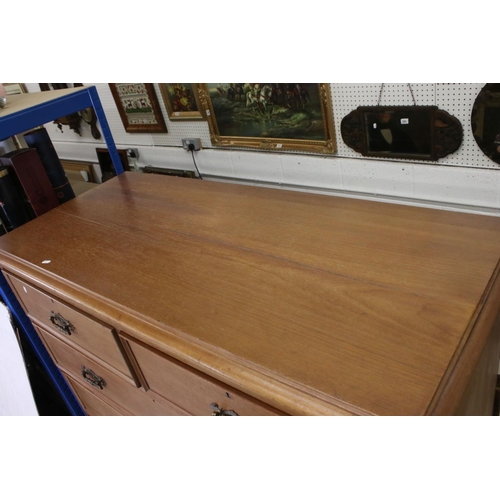 583 - Large Victorian Mahogany Chest of Two Short over Four Long Drawers, raised on a plinth base, 138cm l... 