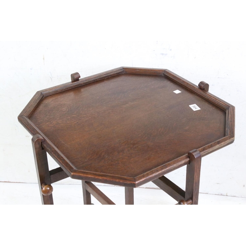 584 - Oak Folding Card Table