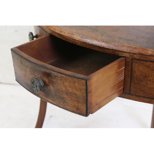 595 - George III Mahogany Corner Washstand, 57cm wide x 103cm high together with a Regency Mahogany Elbow ... 