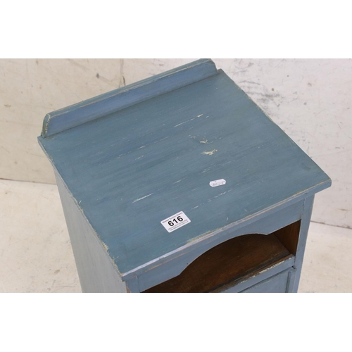 616 - Painted Bedside Cupboard, 36cm wide x 68cm high