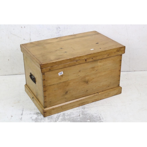 628 - Victorian Pine Blanket Box, 79cm wide x 48cm high