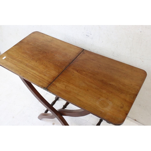 639 - 19th century Mahogany Folding Coaching Table, 87cm wide