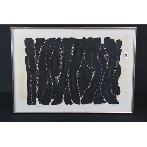 533 - Jack Coutu (1924-2017) artists proof print 9 ' Formation VI ', pencil signed, dated '64, framed and ... 