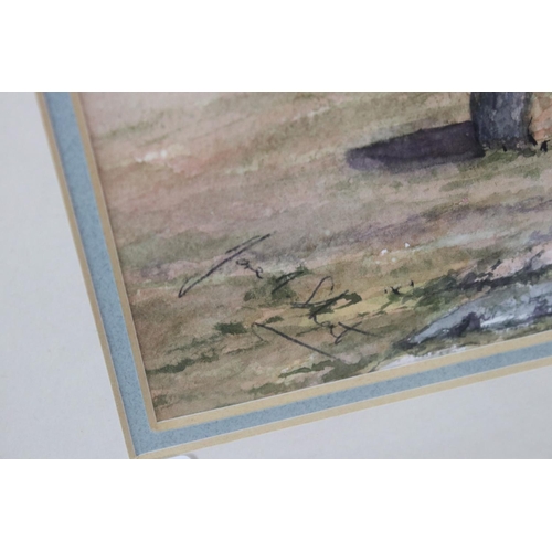 548 - Three framed and glazed watercolours to include a Reginald Ernest Jordan (1904-1983) watercolour of ... 