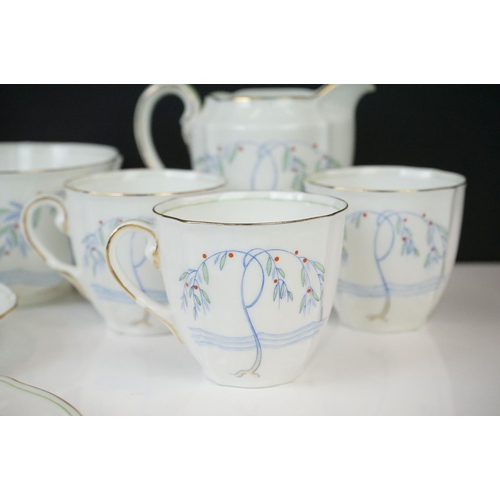 30 - Royal Doulton ' Aspen ' pattern tea ware to include 3 teacups, 2 saucers, 4 tea plates, milk jug, su... 