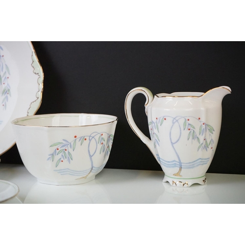 30 - Royal Doulton ' Aspen ' pattern tea ware to include 3 teacups, 2 saucers, 4 tea plates, milk jug, su... 