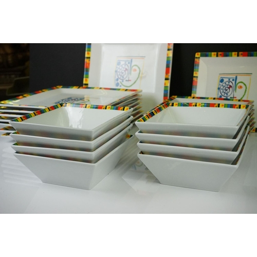 38 - Official Succession Picasso set of square-shaped ceramics with abstract Picasso decoration, to inclu... 