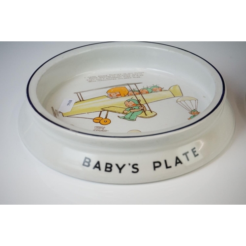 49 - Two Shelley ceramic baby's plates, both decorated with Mabel Lucie Attwell designs, measure approx 2... 