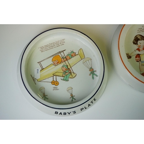 49 - Two Shelley ceramic baby's plates, both decorated with Mabel Lucie Attwell designs, measure approx 2... 