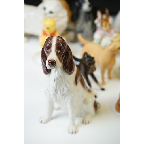 79 - 11 Beswick porcelain animal figures to include a brown matt horse, Siamese cat (with paper label), s... 