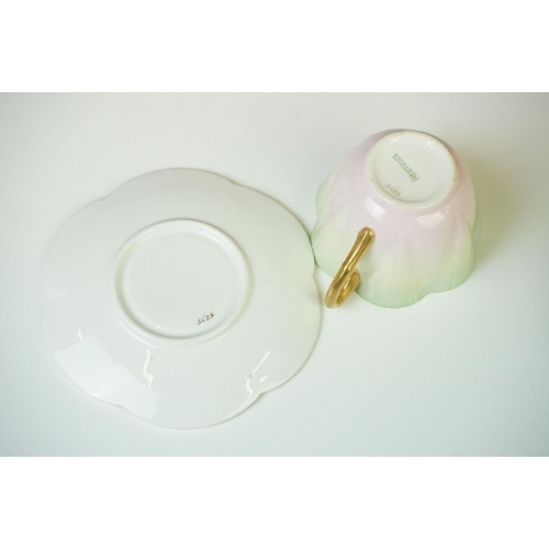 9 - Wileman & Co Foley China Dainty Pink tea set, pattern no. 272101, to include a teapot & cover and st... 