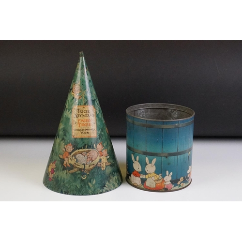 145 - Mabel Lucie Attwell's 'Fairy Tree' Biscuit Money Box Crawfords Biscuit Tin, 35cm high