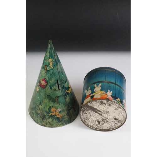 145 - Mabel Lucie Attwell's 'Fairy Tree' Biscuit Money Box Crawfords Biscuit Tin, 35cm high