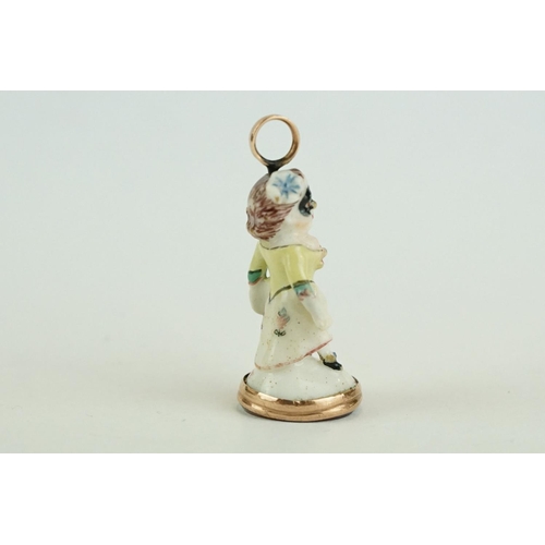 233 - Girl in Swing-style French seal fob, the figure modelled as a harlot, with the words Toujours, the c... 