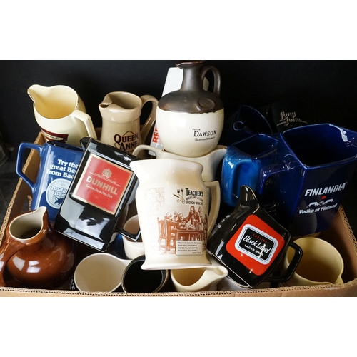 87 - Collection of 38 branded ceramic advertising water jugs to include many whisky examples, to include ... 