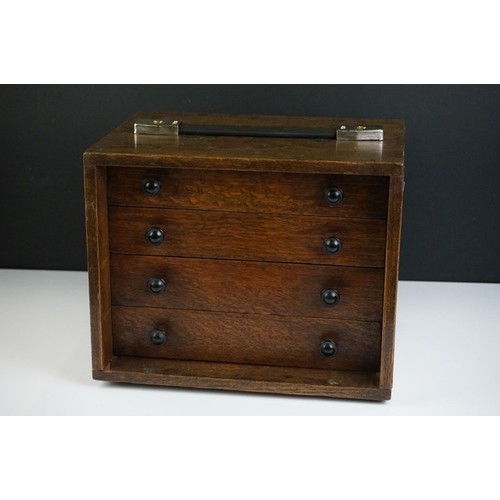 95 - Vintage oak tool chest