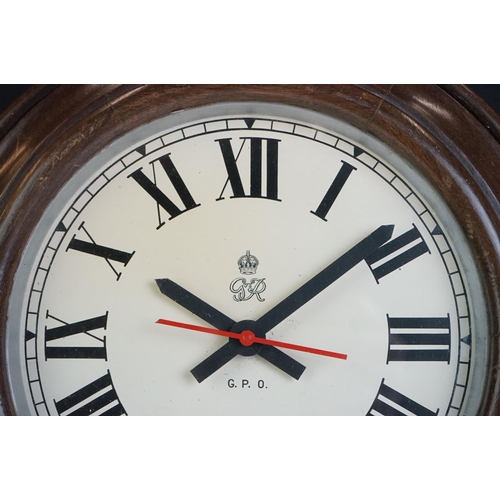 97 - Vintage GPO (General Post Office) oak cased clock