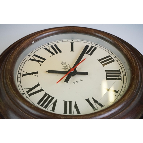 97 - Vintage GPO (General Post Office) oak cased clock