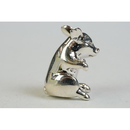 185 - A silver figure of a piglet