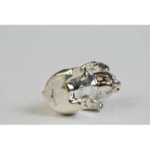 185 - A silver figure of a piglet