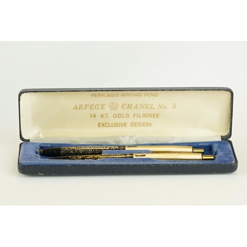 266 - Pair of advertising Chanel No.5 Arpege ball point pens, in original box

Provenance: from the privat... 