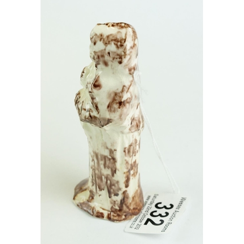 332 - Staffordshire creamware mottled figure, Winter, circa 1790, height approx 11cm

Provenance: from the... 