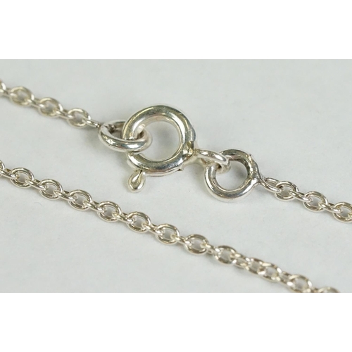 350 - A silver Art Nouveau style necklace with citrine drop