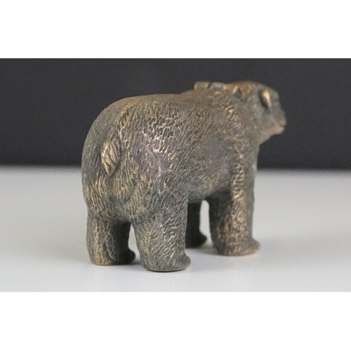 365 - A brass cased polar bear vesta case