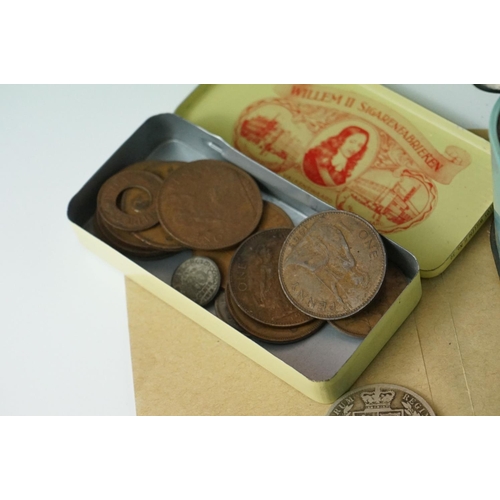 402 - A collection of mainly British pre decimal coins to include a good quantity of pre 1947 silver examp... 