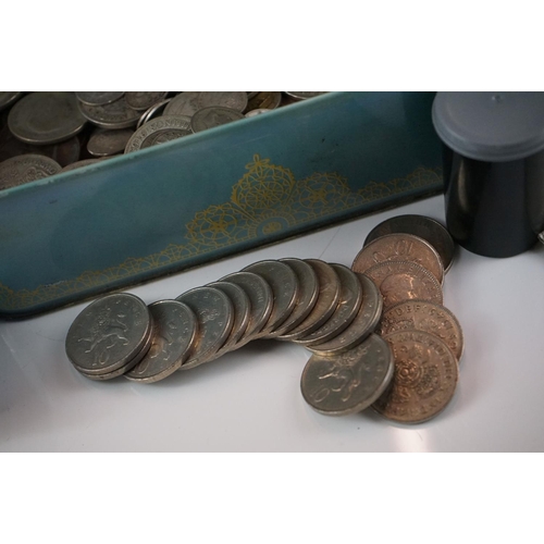 402 - A collection of mainly British pre decimal coins to include a good quantity of pre 1947 silver examp... 