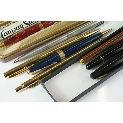 413 - A collection of mixed pens to include Conway Stewart, Sheaffer and Waterman examples.