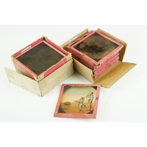 419 - Two sets of magic lantern slides including heroes of the Victoria Cross