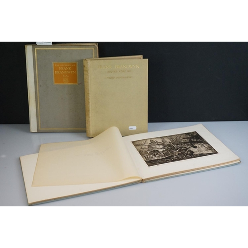 437 - Three Frank Brangwyn (1867-1956) hardback books containing many black & white plates depicting his e... 